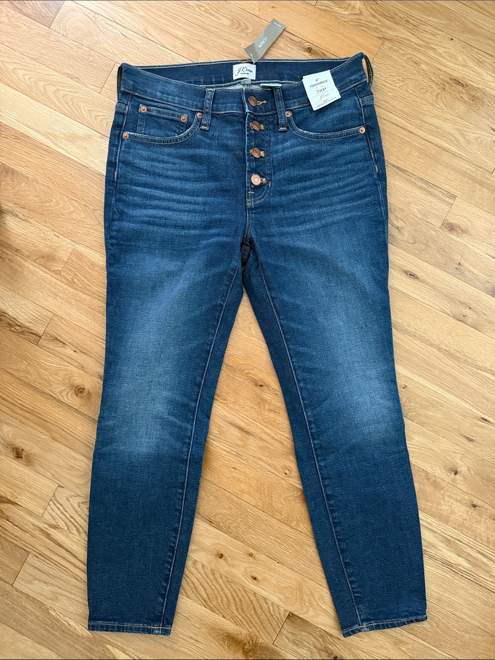 J. Crew Women’s Toothpick Jeans - Dark Blue Wash - 28 petite
